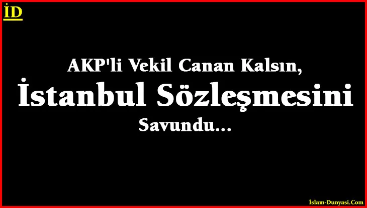 AKP’li Vekil, İstanbul Sözleşmesini Savundu